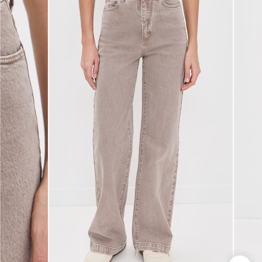 Abrand Women's Flare Jeans in Tan